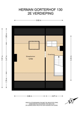 Floorplan - Herman Gorterhof 130, 1422 JT Uithoorn